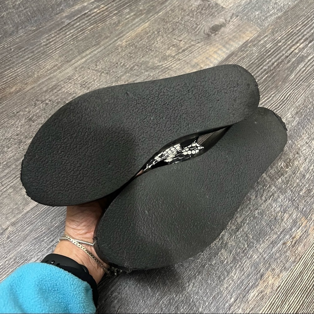 VINCE Marett Python Snake Print Flatform leather … - image 9